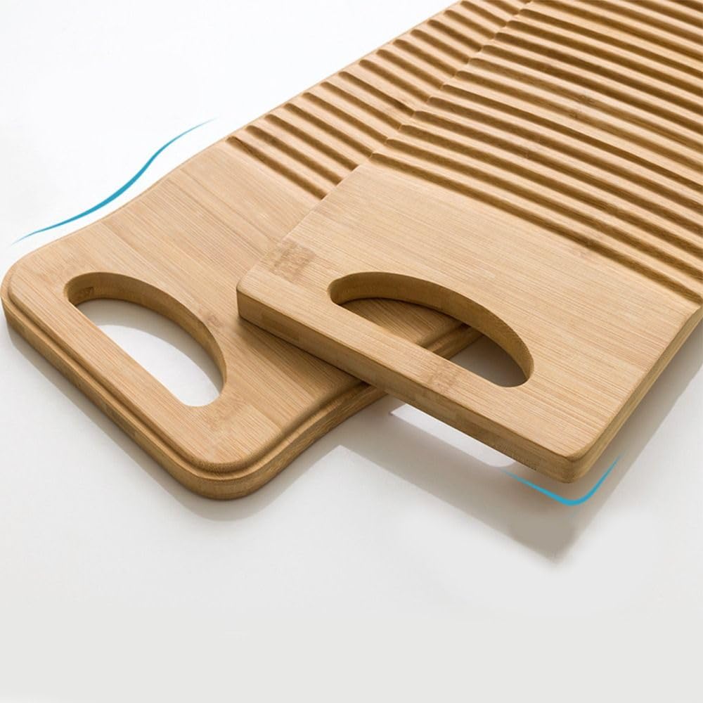 Non-Slip Wooden Washboard,Easy to Use,Laundry Cleaning Board with Hanging Hole,Easy to Storage,Durable Scrub Board Washing Board for Laundry Room