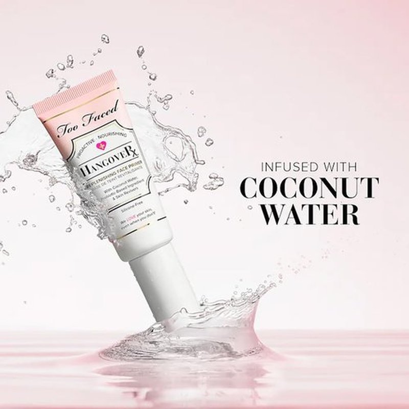 Too Faced Hangover Replenishing Face Primer | Hydrating + Dewy, 1.4 Ounce, Clear