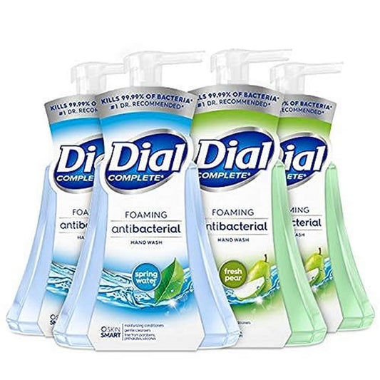 Dial Complete Antibacterial Foaming Hand Wash, Coconut Water/Soothing White Tea, 15 fl oz (Pack of 4)