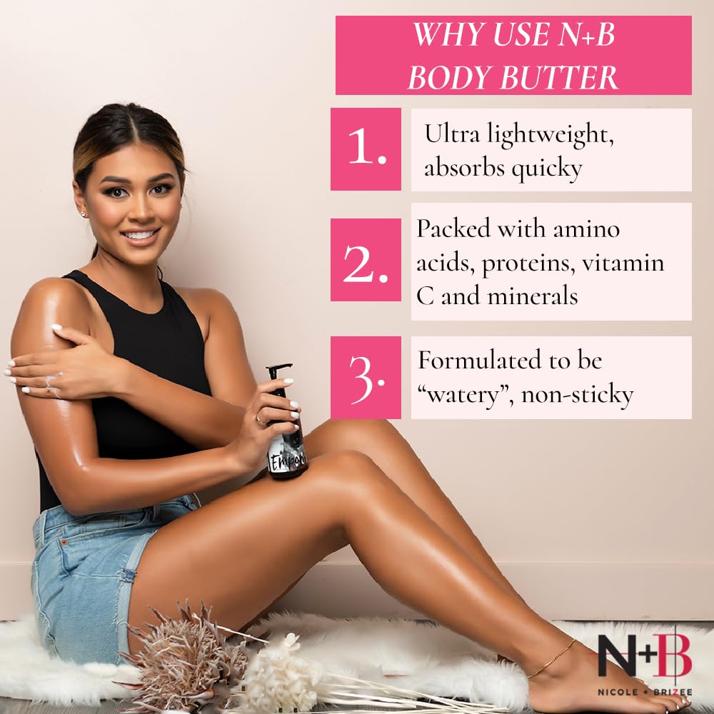 N+B Empower Body Lotion with Amla & Vitamin C, Fast-Absorbing Lotion 8 oz