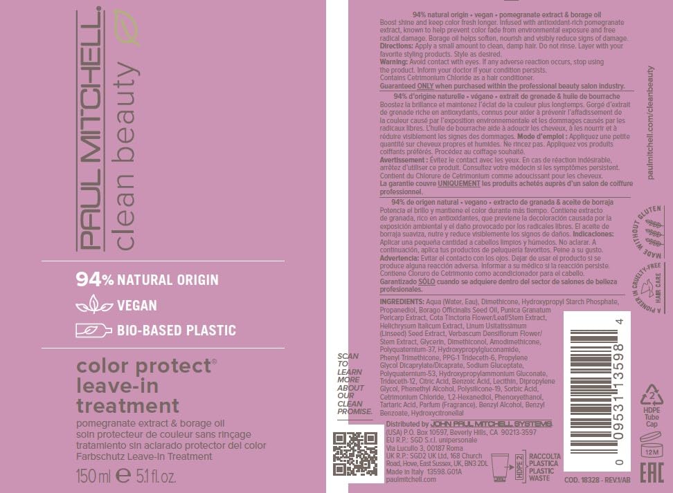 Color Protect Leave-In Treatment for Color-Treated Hair | Boost Shine & Freshness - 5.1 fl. oz.