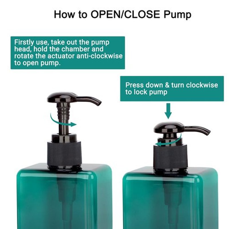 Suream 9.5oz Refillable Pump Press Bottles, Plastic Shampoo and Conditioner Dispenser, 280ml Reuable Cosmetic Empty Bottle, Bathroom Countertop Shower Dispensers for Body Wash, Hand Sanitizer, 3Pack