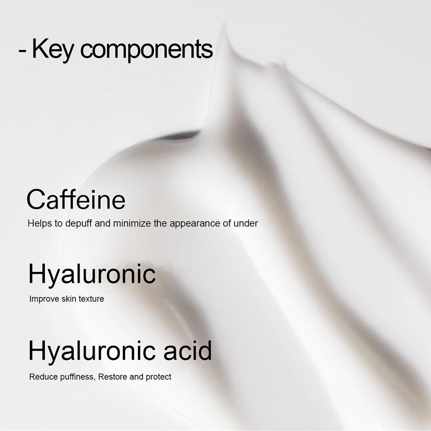 Caffeine Eye Serum with Hyaluronic, Moisturizing Eye Serum for Dark Circles Hydrating Under Eye Serum for Anti-Aging Reduce Fine Lines, Softens & Nourish Skin 100ml