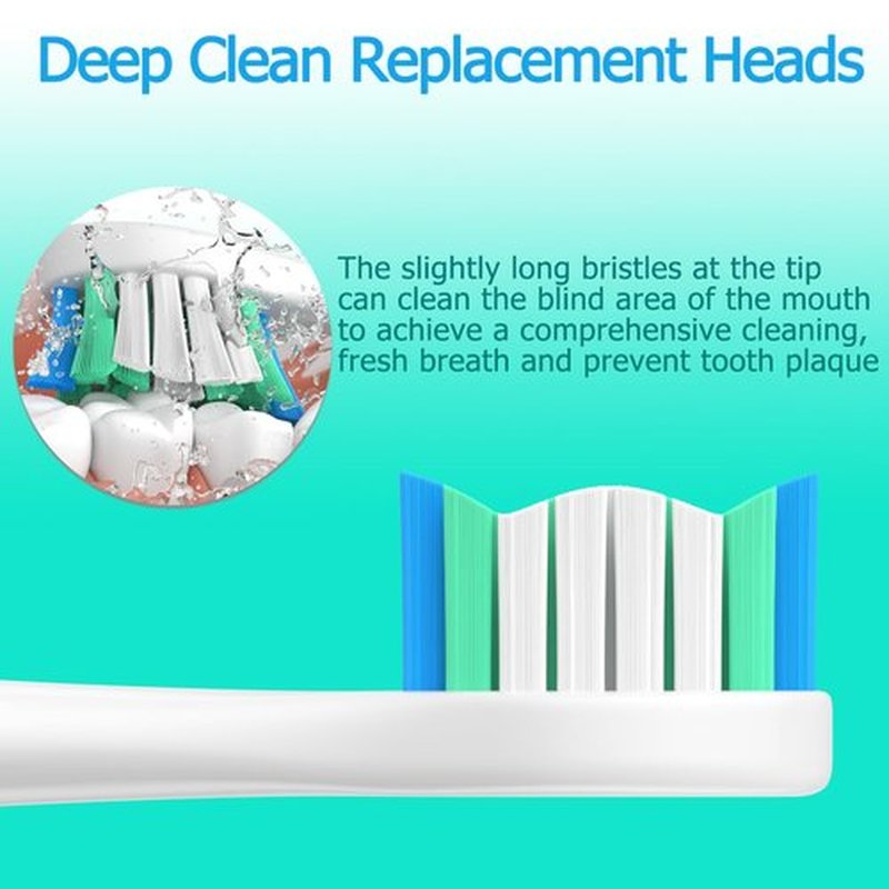 Replacement Heads Compatible with Sonicare Toothbrush, Replacement Brush Head for Philips Sonicare Electric Toothbrush 4100 5100 6100 9900 C2 W3 and More Snap-on Handles White