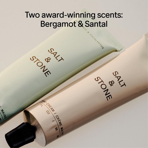 Salt & Stone Hand Cream for Women & Men | Black Rose & Oud | Hydrates, Nourishes & Softens Skin | Restores Dry Cracked Hands | Fast-Absorbing | Cruelty-Free & Vegan (2 fl oz)