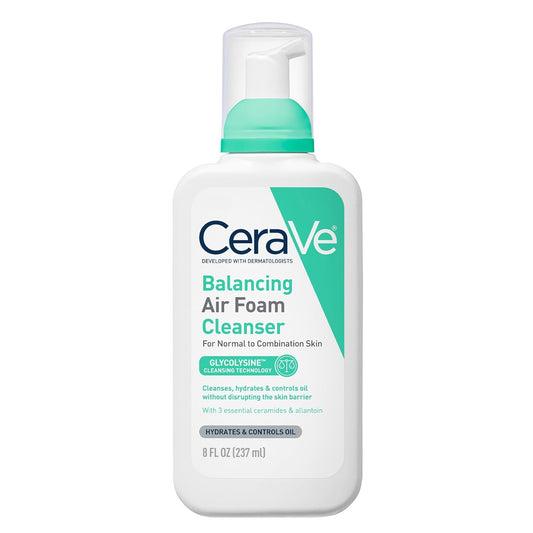 CeraVe Foaming Facial Cleanser for Combination Skin - 8HR Oil Control & 24HR Hydration | 8oz, Fragrance-Free, Non-Comedogenic