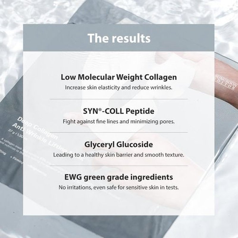 SUNGBOON EDITOR Deep Collagen Overnight Mask 37gx17ea | Original Hydrating Collagen Face Mask | Real Collagen 2,160,000PPB for Elasticity |TikTok Trend Items Korean Skin Care
