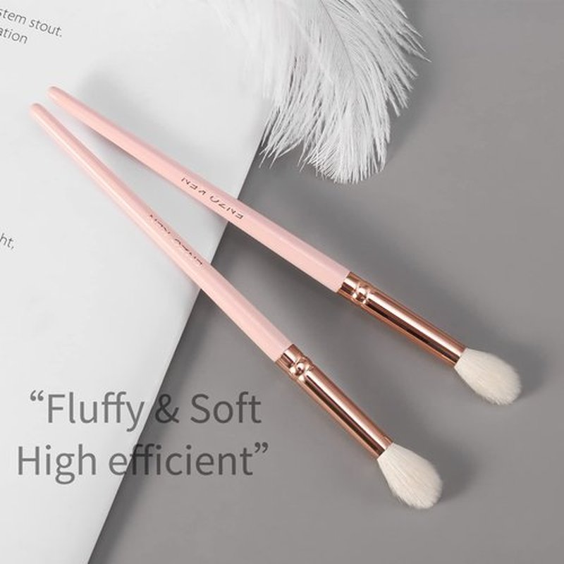 Natural Goat Hair Eyeshadow Brush, ENZO KEN Blending Eye Shadow Brush, Eye Shadow Blending Brush, Eye Blending Brush, Small Nose Contour Brush, Single Natural Hair Makeup Brush, Smudge Eye Brush.E204L