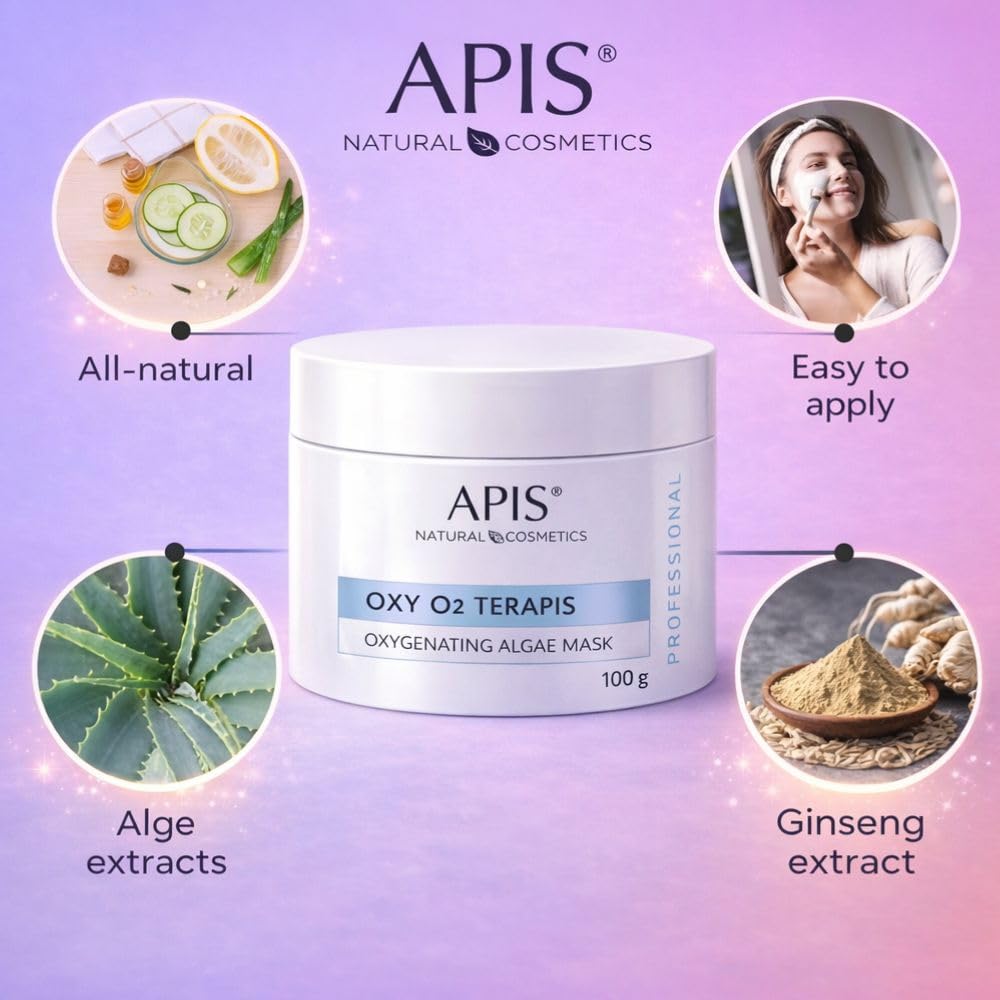 Apis Active Oxygen Peel Off Face Mask 0.66 lb - Cooling Algae Hydrating Face Masks with Hyaluronic Acid - Self Facial Skin Care Products - Moisturizing, Soothing, Energizing and Anti-Aging Effect
