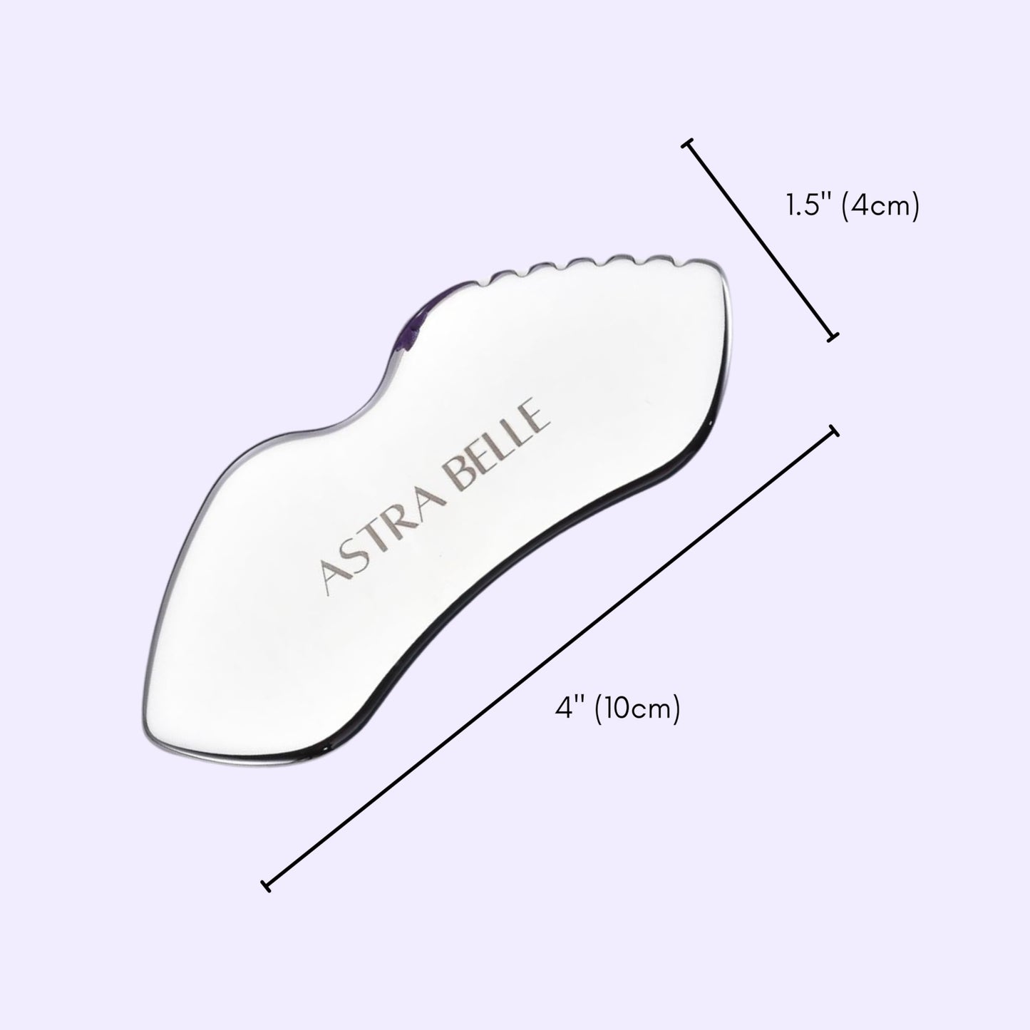 ASTRA BELLE Stainless Steel Gua Sha for Facial Skin Care Scraping Massage Tool with Comb Teeth | Facial Massage, Used for Face, Neck, and Around Lips with Travel Pouch or Case