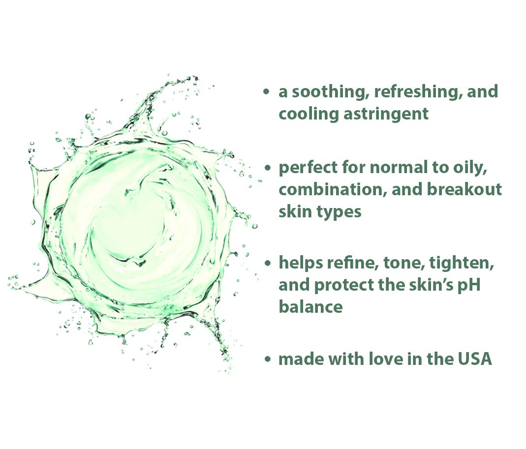 RAYA Menthol Astringent 8 oz (203) | Effective Facial Toner for Combination and Partially Oily Skin Prone to Break-Outs | Helps Refine, Tighten, and Protect pH Balance | Cools, Refreshes and Soothes