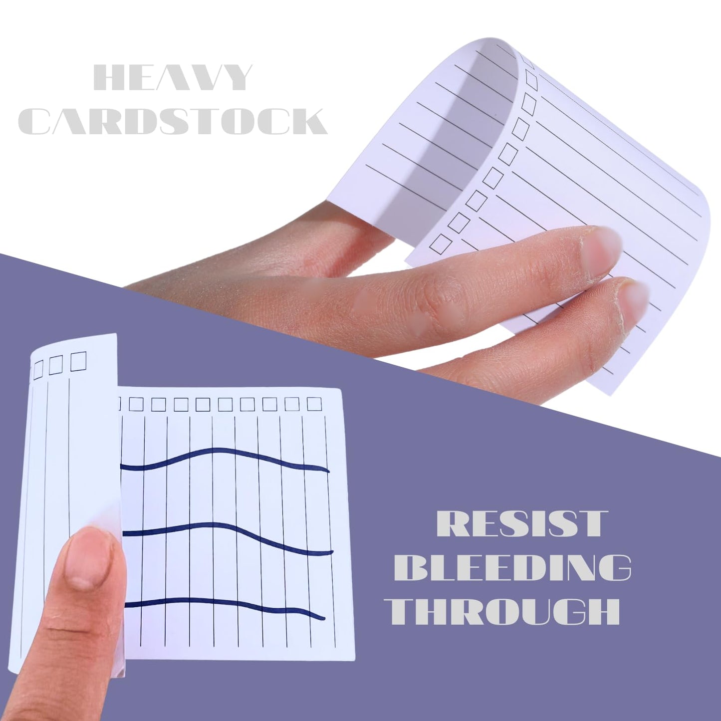 Vertical Ruled Index Cards 3x5 with Check Boxes,Double Sided Ruled Note Card for To Do Checklists, Heavy Weight Flash Cards for Studying,School, Home and Office - White,100 Pack