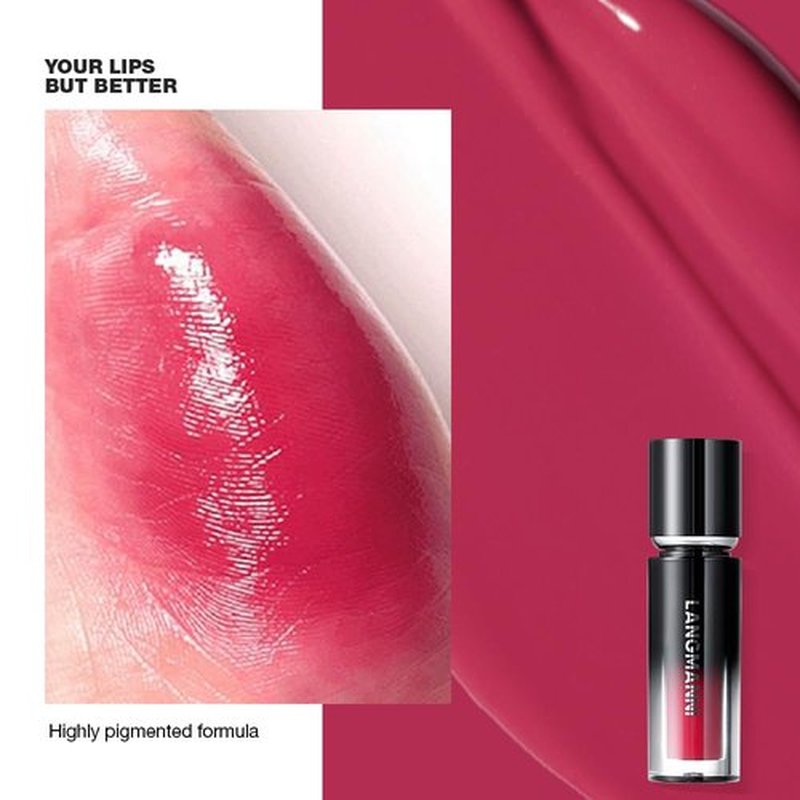 LANGMANNI Lip Oil Tint | Hydrating & Long-Lasting Lip Stain | Moisturizing And High Gloss Makeup,Non-Sticky Lip Stain For Watery And Silky Smooth Lips(#4 Fiery Tangerine)