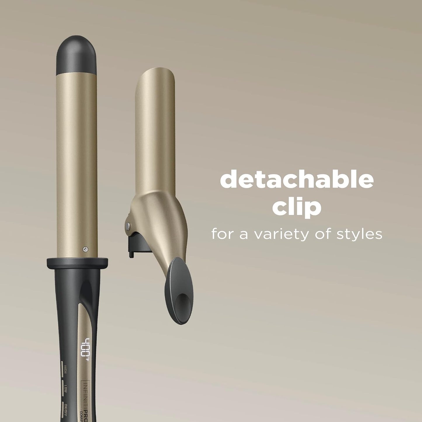 Tourmaline Ceramic Tapered Curling Wand - 1 1/4" to 3/4" for Beachy Waves