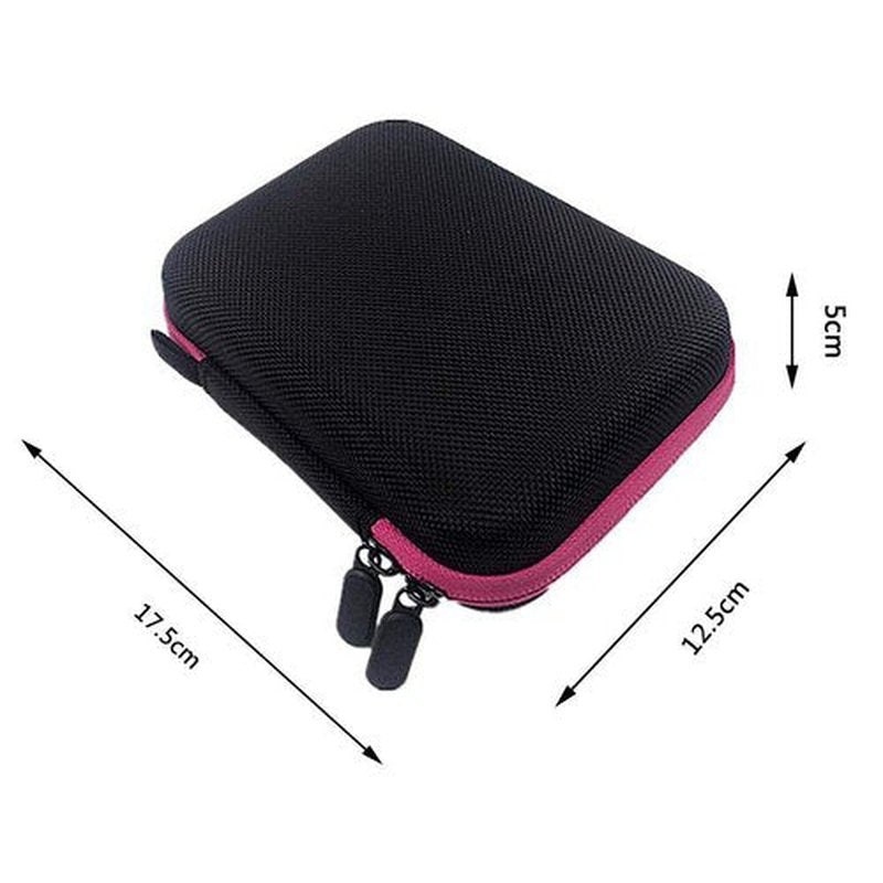 DHXYZZB myonly Essential Oils Carrying Case Holds 30 Grids for 1-3ML Roller Bottles Storage Organizer Bag Hard Shell for Home, Travel, and Presentations(Rose red)