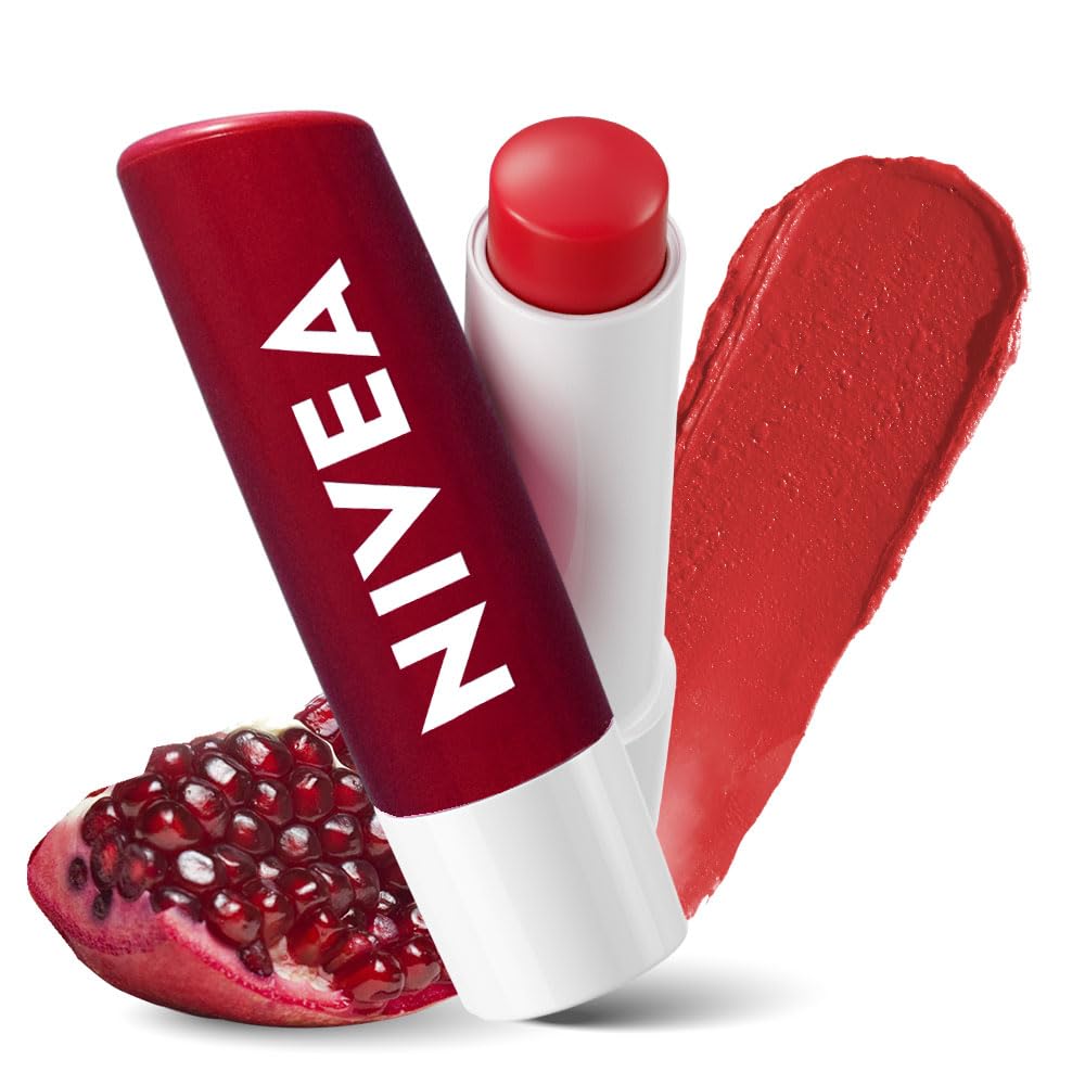 NIVEA Lip Balm, Pomegranate Shine, 4.8g