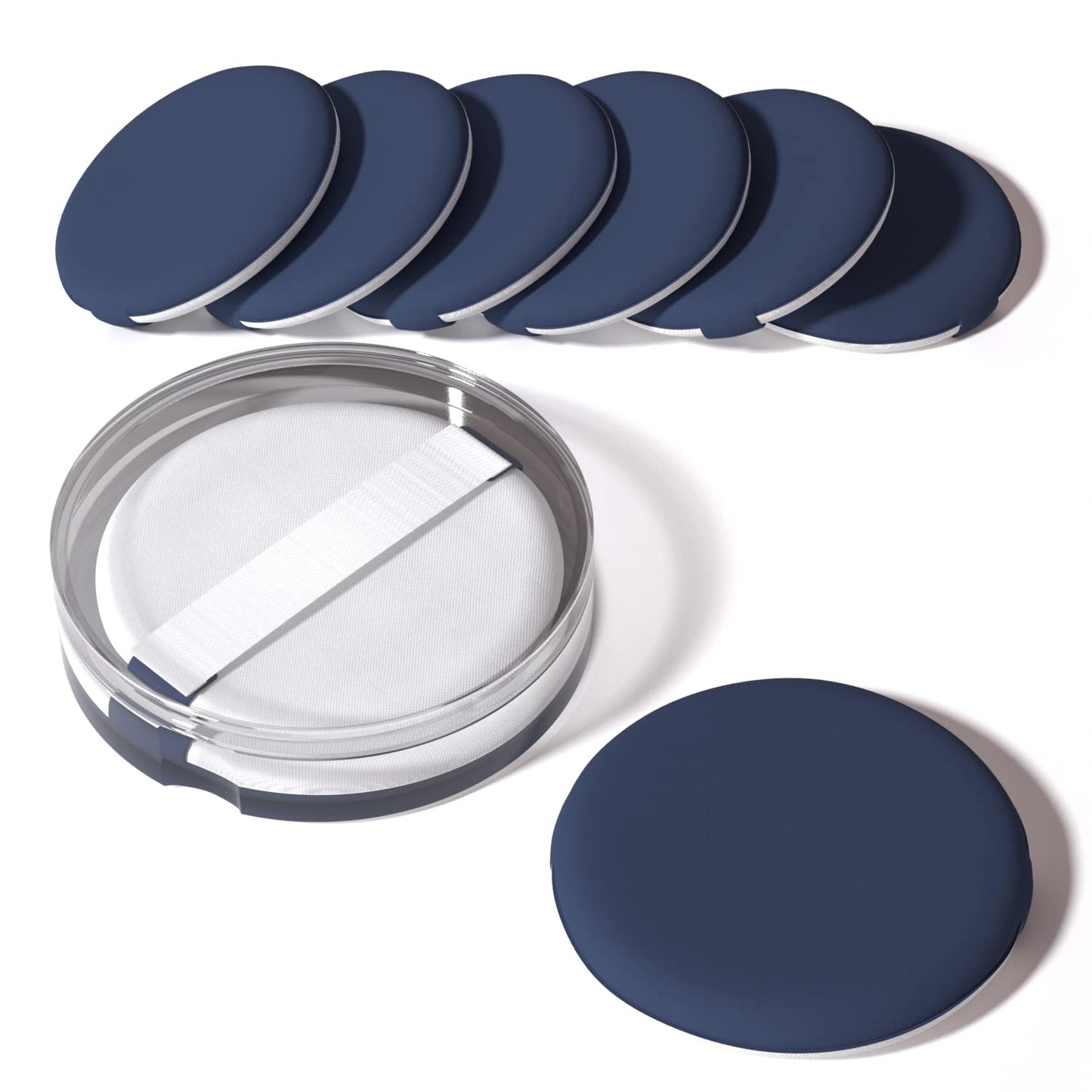 MOHOPE 8Pcs Air Cushion Makeup Puffs for Foundation with Portable Box, No Latex Blending Sponge for Liquid, Cream, Foundation and Powder, Teardrop Powder Puff, Mix