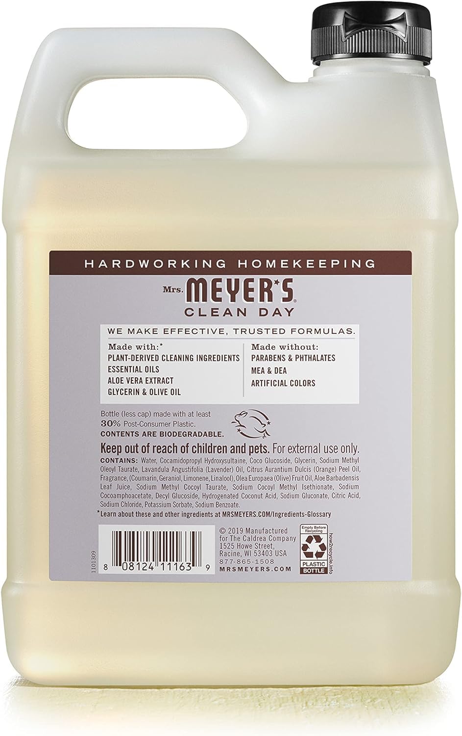 Mrs. Meyer's Clean Day Hand Soap Refill, Lavender, 33 Fl oz (Pack of 2)