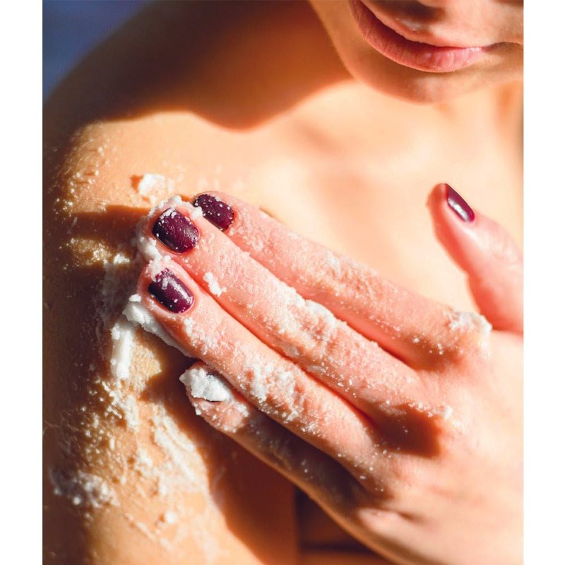 Organic Whipped Sugar Body Scrub - Unscented Moisturizer for Soft Skin | 9.5 oz Hydrating Exfoliant