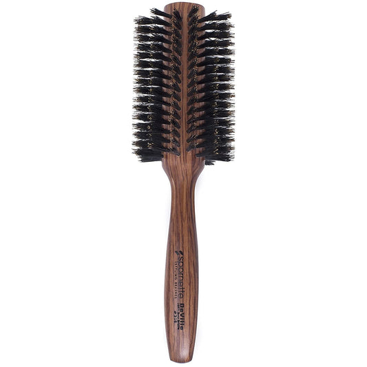 Spornette Deville Boar Bristle Round Brush for Women - Large Round Hair Brush for Blow Drying, Curling & Styling - Adds Shine, Volume & Lift to All Hair Types (2.5 Inch)