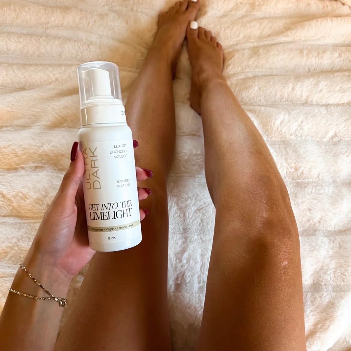 Get Into The Limelight Original, Ultra Dark Starter Kit with Self Tanning Mousse Plus Body and Face Applicator Mitts, Develops in 8+ Hours