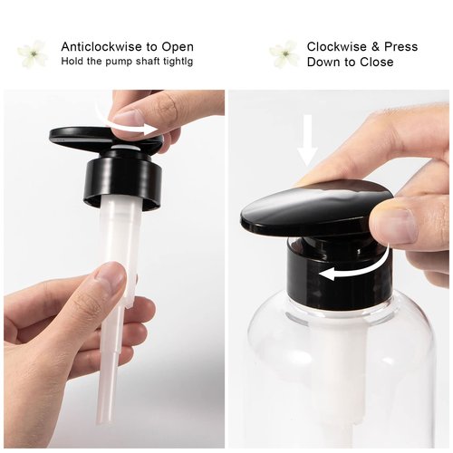 Yebeauty 2 PCS Clear Pump Bottles 10oz 300ML, Empty Plastic Lotion Bottle Pump Dispenser with Pump Refillable for Home and Daily Use
