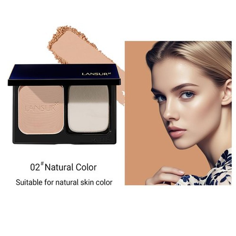Face Powder-Matte Pressed Powder, Lightweight, Blurs Imperfections and Pores, Longwear Sets Makeup, Suitable for Use on The Go (02 NATURAL, 0.42oz)