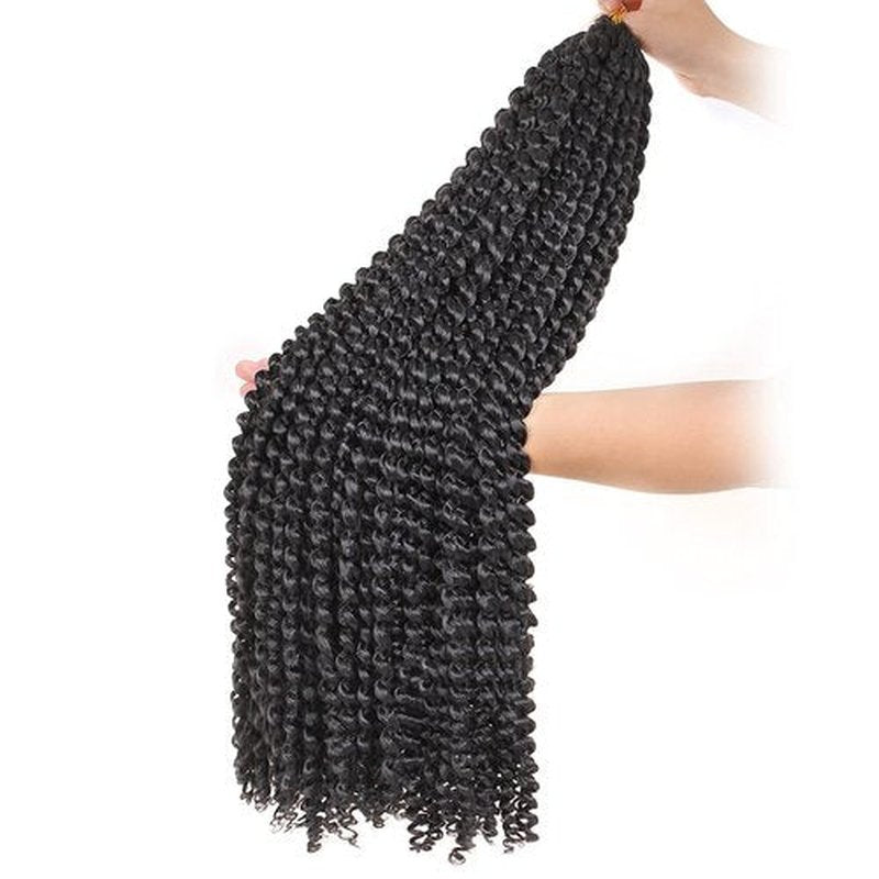 Leeven 1 Pack Passion Twist Braiding Hair for Butterfly Locs Natural Black Water Wave Crochet Passion Twist Hair for Women 30 Inch Super Long Bohemian Braids Synthetic Crochet Hair 1B#