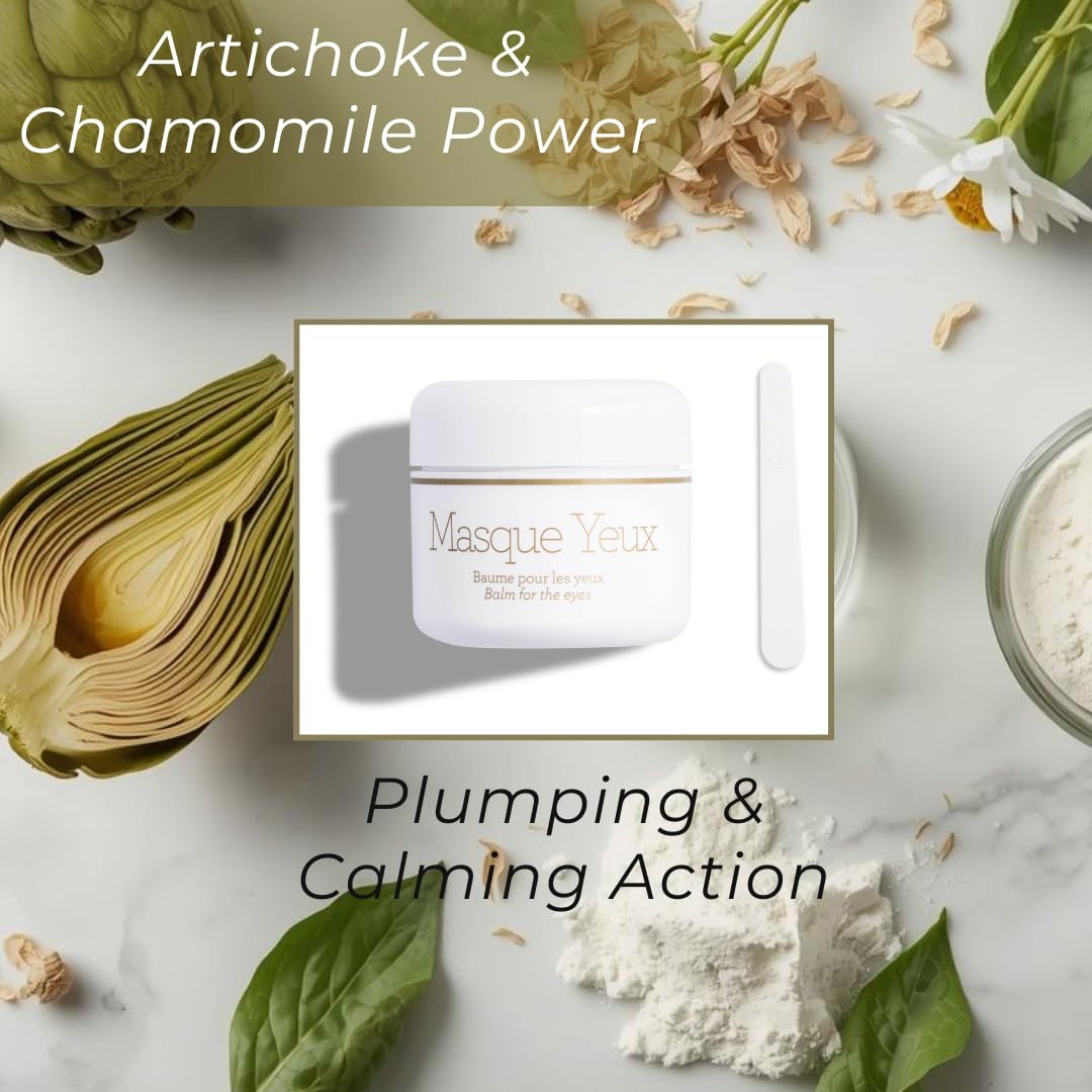 Gernetic Masque Yeux Eye Cream Mask - Rejuvenating Balm for Dark Circles, Puffiness & Mature Lines, with Artichoke & Chamomile Extract - 30ml/1.3oz