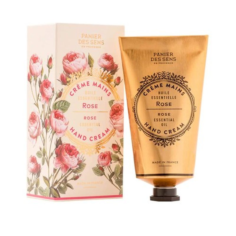 Panier des Sens - Hand Cream for Dry Cracked Hands - Rose Hand Lotion with Shea Butter & Olive Oil - Vitamin E Skin Moisturizer with 97% Natural Ingredients - Made in France, 2.5 fl oz