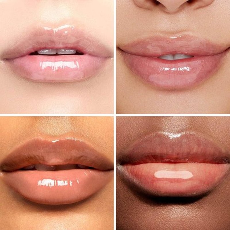 JUAAZIN Hydrating Lip Glow Oil, Nourishing Tinted Lip Oil For A High-shine Finish,Crystal ClearLong Lasting Nourishing Non-sticky