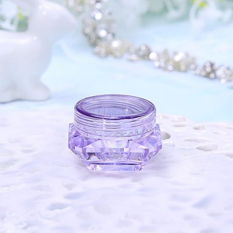 Sunicon Cosmetic Container, 5 Gram Small Capacity Diamond Shape Lightweight Portable Empty Travel Cream Lotion Containers for Eye Shadow,Nails,Powder,Paint (Purple)