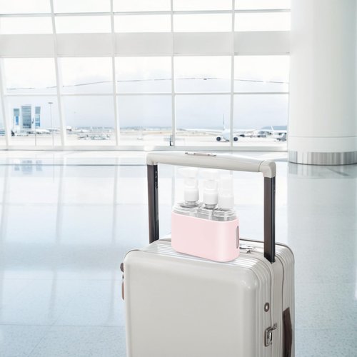Skycase Travel Bottles, Travel Size Toiletries - Leak Proof Refillable Tsa Approved Travel Bottles, 3 in 1 Travel Containers with Labels Airplane Accessories Kits for Lotion Liquid (Pink)
