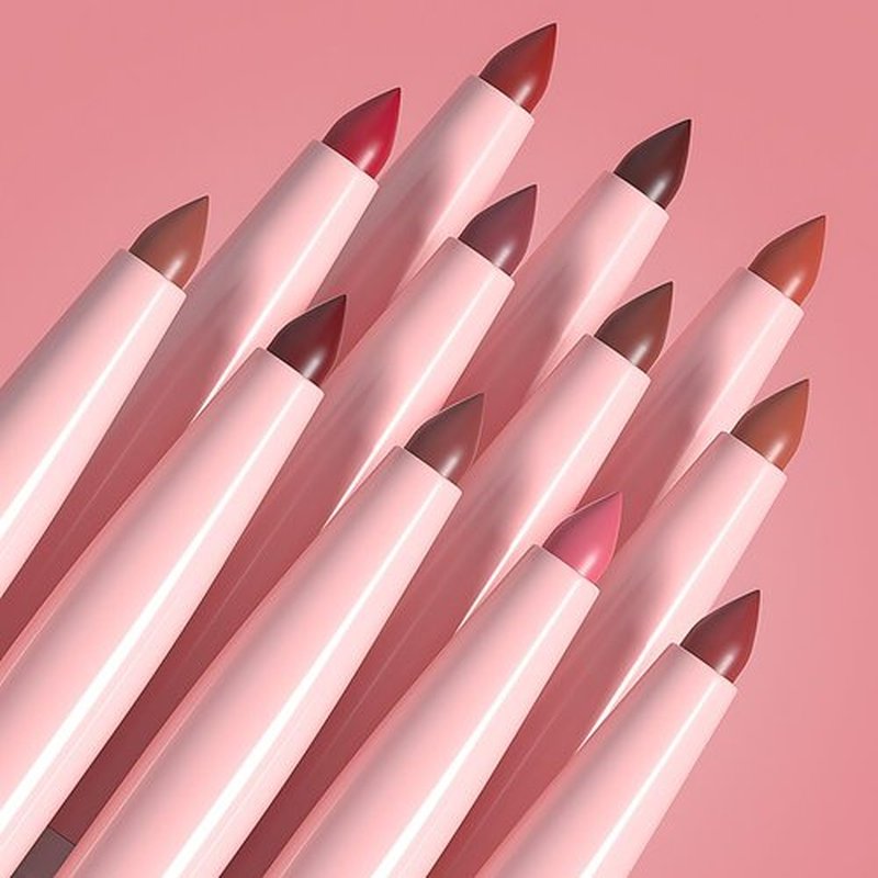 JUAAZIN 1Pcs Lip Liner Pencils and 1 Pcs Lip Gloss Makeup Set, Old Mauve Matte Rich Lip Colors Liner Crayon Liquid Lipstick for Sculpting Lips, Long-Lasting Waterproof Longwear Smudge-Proof 06#