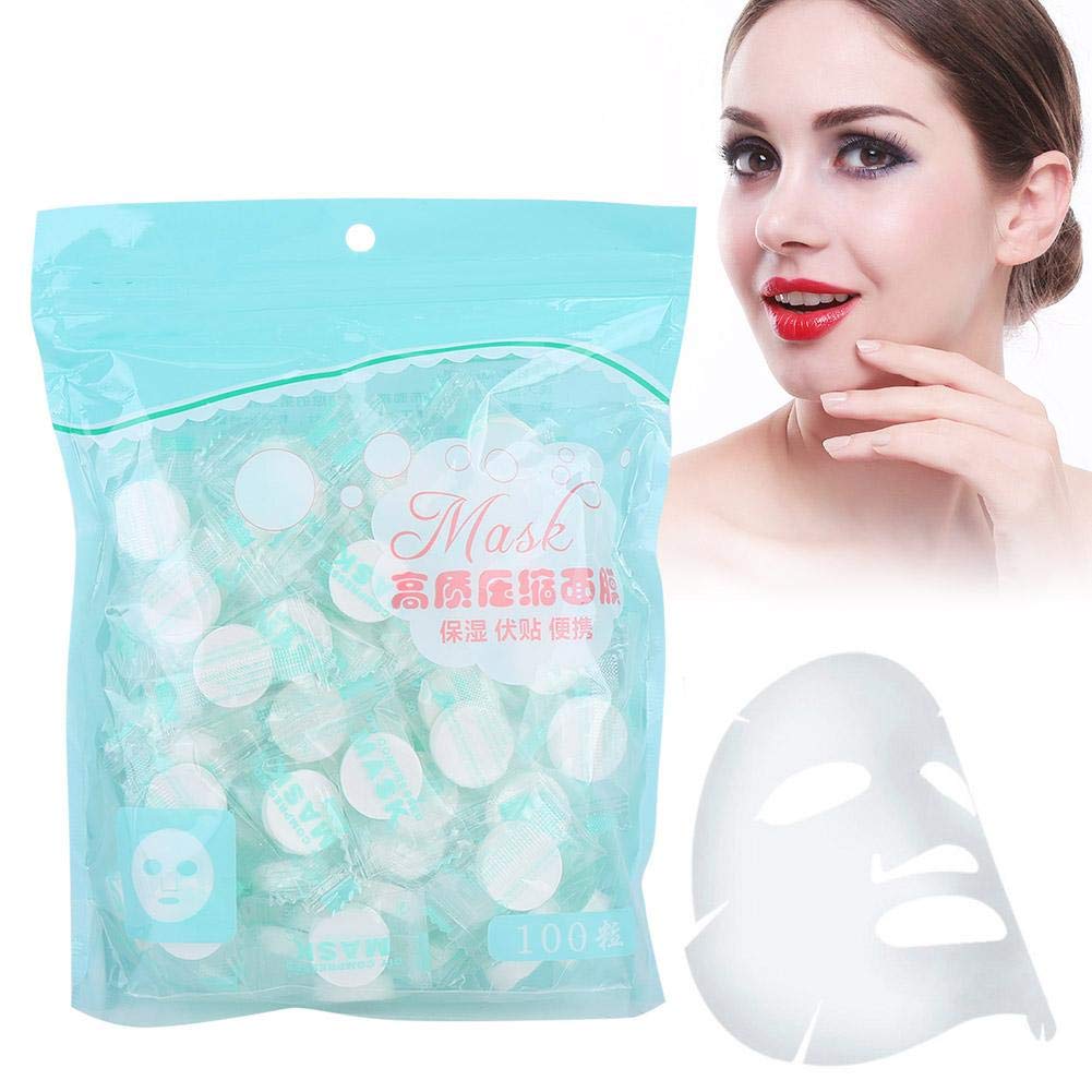 ZJchao Disposable Mask, 100Pcs/Pack Self-made DIY Mask, Non-Woven Compressed Sheets Mask, Individually wrapped Mask Paper for Home Travel Use