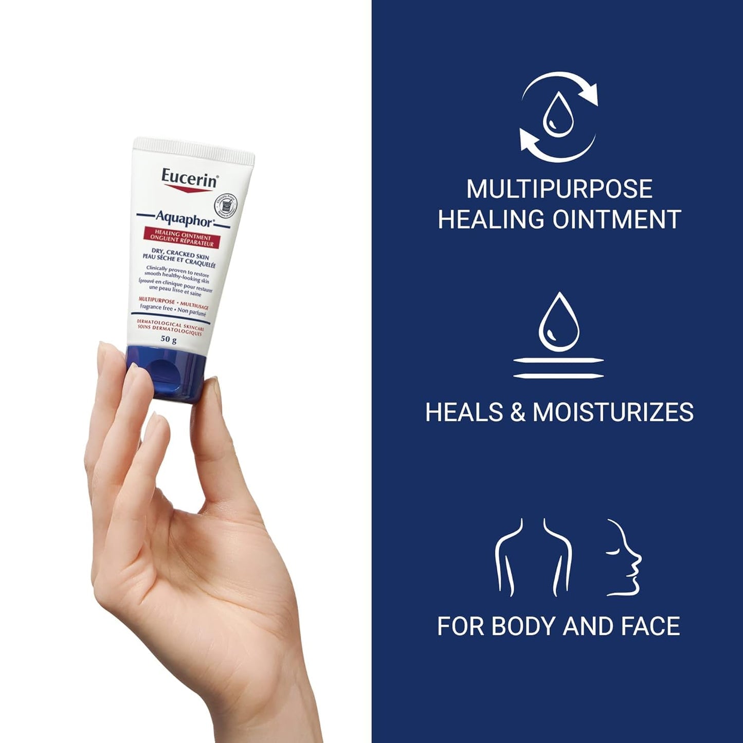 Aquaphor Advanced Therapy Healing Ointment Skin Protectant 1.75 oz. Tube