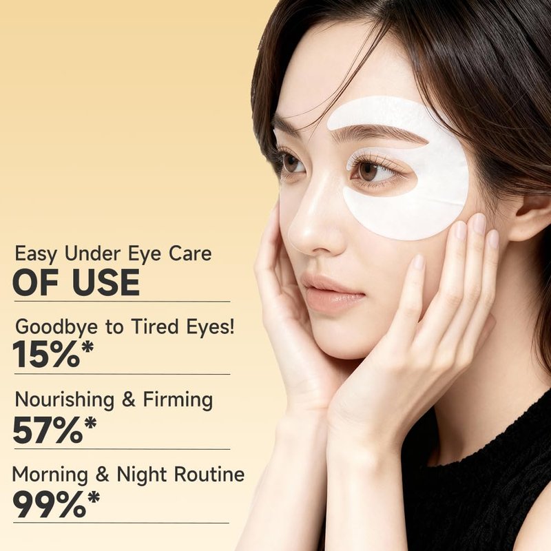 5% PDRN Under Eye Patches - 6-in-1 Bio-Collagen Eye Mask for Puffiness, Dark Circles & Wrinkles | 2% Caffeine, Kojic Acid, Retinol