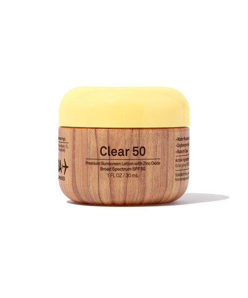 Sun Bum SPF 50 Clear Face Sunscreen with Zinc Oxide | Broad Spectrum Moisturizing Facial Sunblock with Vitamin E | Hawaii 104 Act Compliant (Octinoxate & Oxybenzone Free) | Travel Friendly | 1 oz
