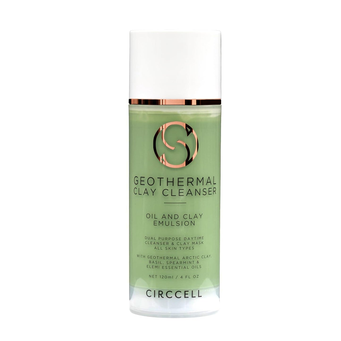 CIRCCELL Geothermal Clay Cleanser – Hydrating Facial Cleanser - Arctic Clay and Essential Oils Deep Clean & Detox Skin – Hydrating Clay Face Wash or Mask for All Skin Types