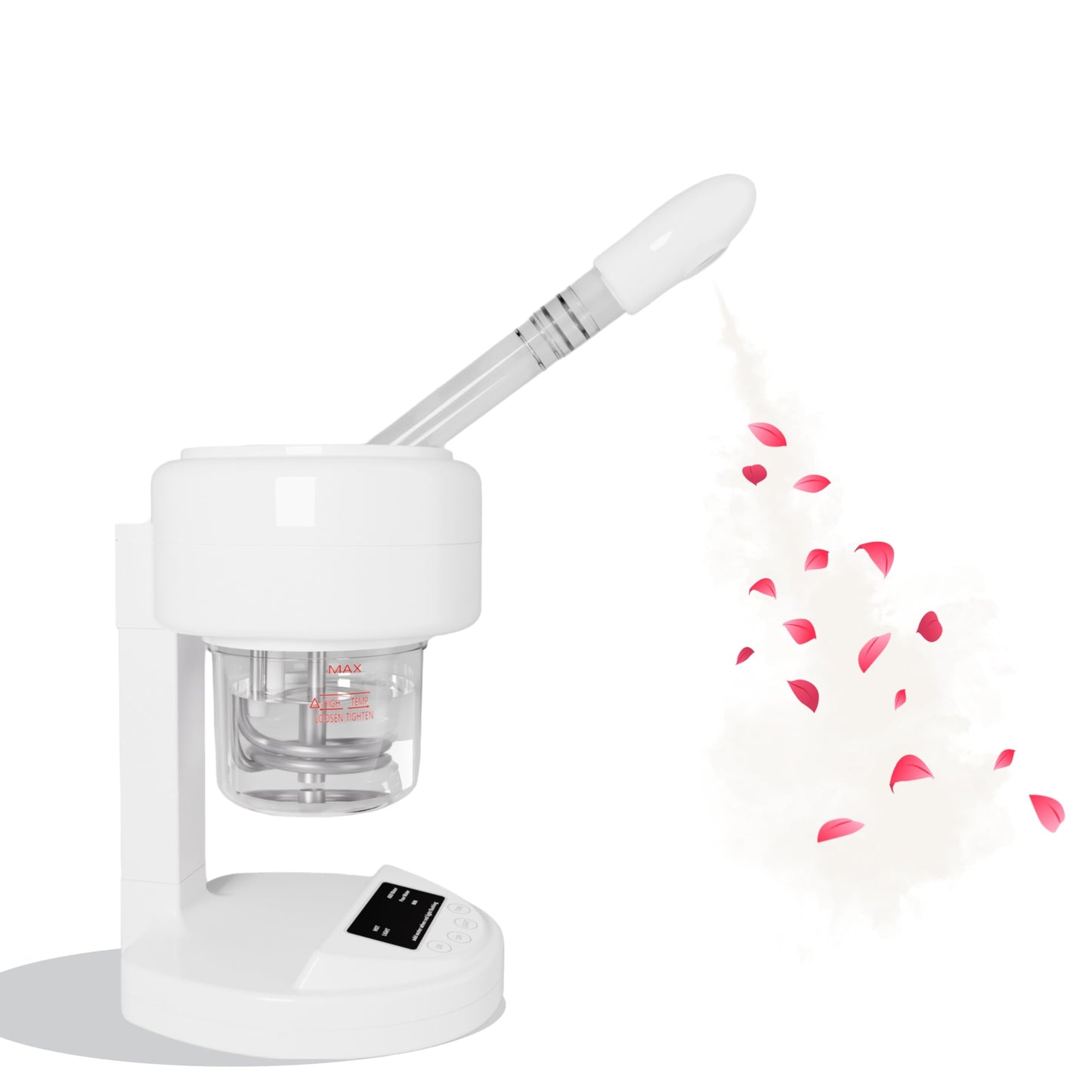 Smldsibe Nano Ionic Facial Steamer, 360° Rotatable Portable Mist Sprayer, Warm Mist Face Steamer for Pores Deep Cleansing Skin Moisturizing, Home SPA Facial Skin Care Device, White