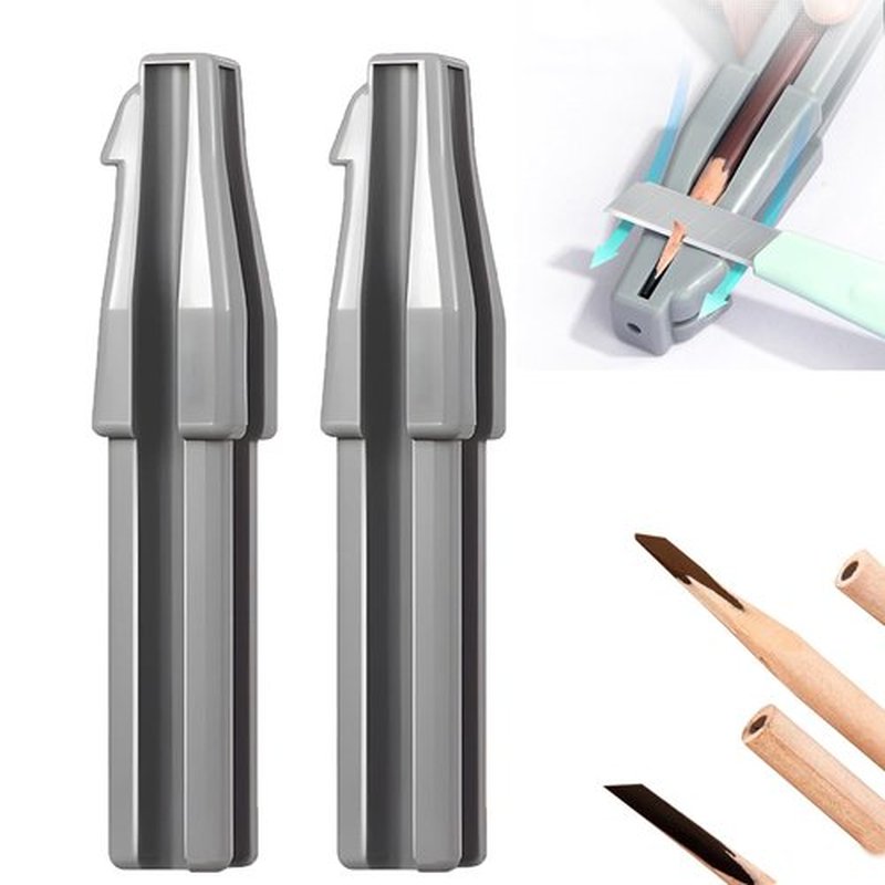 FETNHU Eyebrow Pencil Sharpener, Stainless Steel Blade, Size Adjuster, Professional-Grade Cosmetic Sharpener, Women Makeup Pencil Sharpener for Lip Liner Eyeliner Eye Brow Pencils (2PCS)