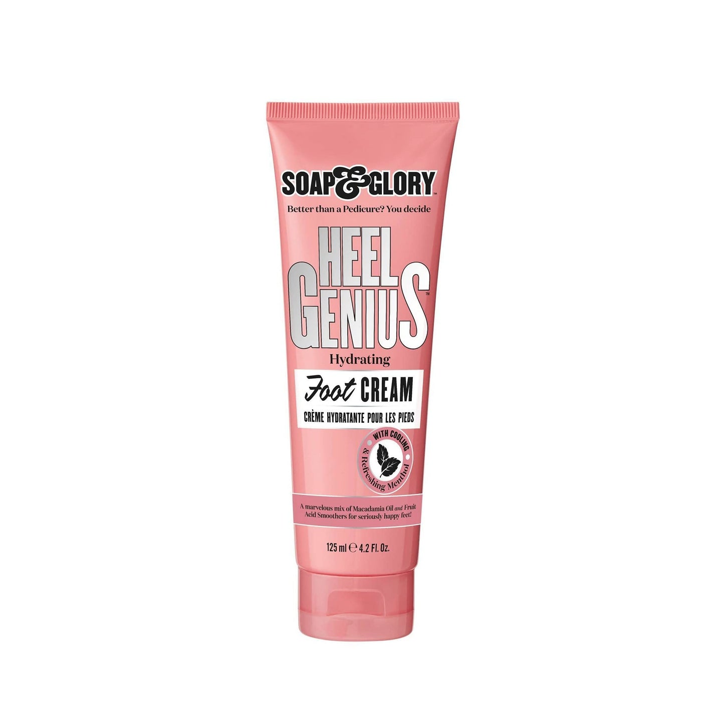 Soap & Glory Moisturizing Foot Cream for Dry, Cracked Feet & Heels - AHA Foot Exfoliator for Dry, Rough Heels - Hydrating Heel Cream for Overnight Repair (4.2 oz)