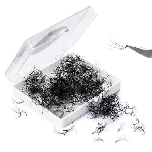ROSE GIRL Loose Promade Fans - Natural Look Handmade Volume Eyelashes From 3D To 16D - C CC D DD Curl - False Lashes Extensions - Thickness 0.03~0.1 mm - 8~20 mm Length (8D-0.07-CC (15mm))