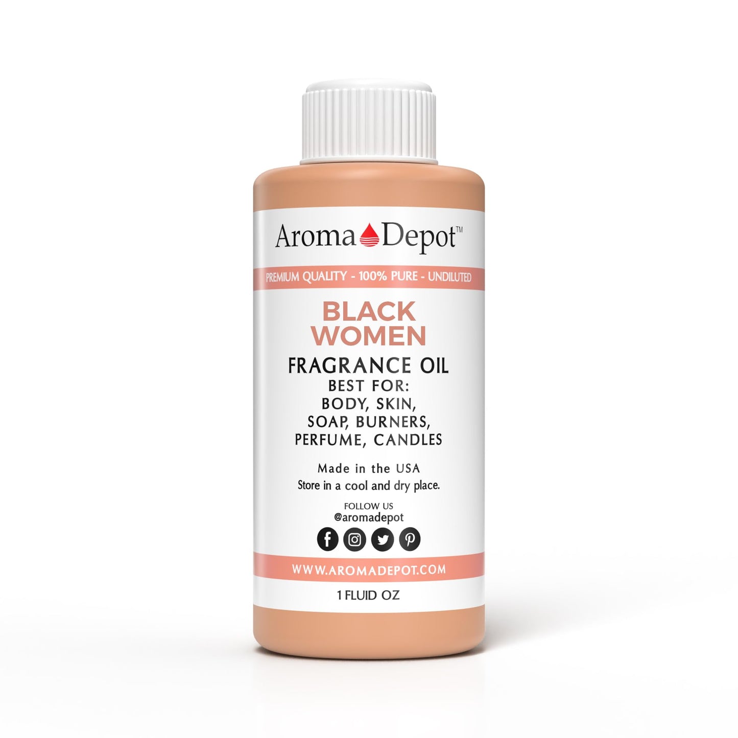 Aroma Depot Black Women 1 oz. Fragrance Oil I Perfume I Skin Oil I Scented Oil. Bath Bombs, Body Butters, Creams and lotions. Few Drops in The Diffuser, Burners, or Warmers.