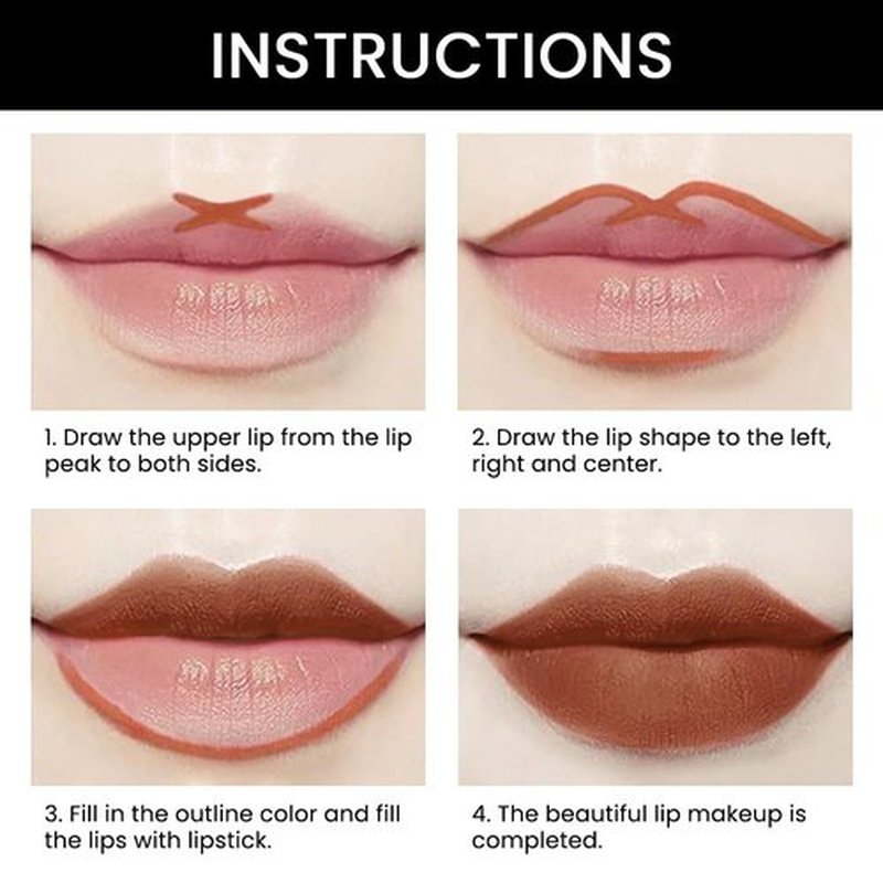 HHLTOH 2 in 1 Brown Velvet Matte Lip Liner and Lipstick Combination DNM Magic Lipstick Lip Stain 24 Hours Original Lip Liner Makeup Stain Long Lasting Waterproof Smudge Proof labial Lip Pencil Set38#