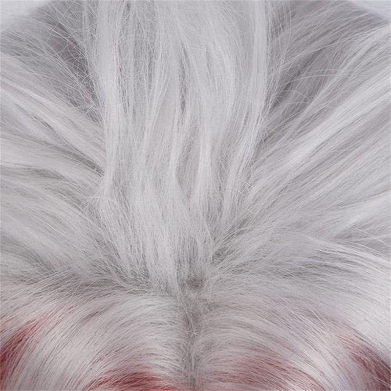 Mystylecos Game Genshin Impact Arataki Itto Silver mix Red Long Wavy Synthetic Wig