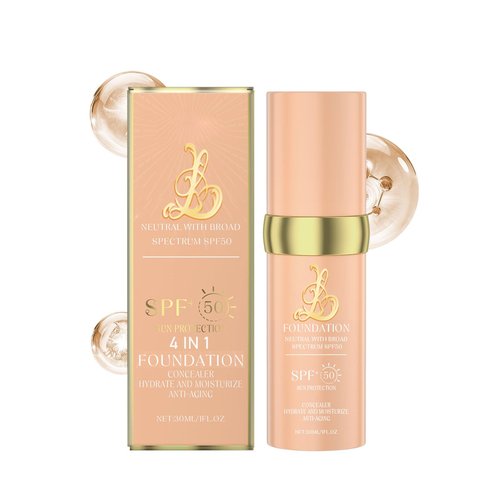 Bionic 4-in-1 Foundation Light/Medium Spectrum, Mimicking Nature Skin Foundation, Full Coverage Concealer,Waterproof SPF 50, (Medium, Spectrum)