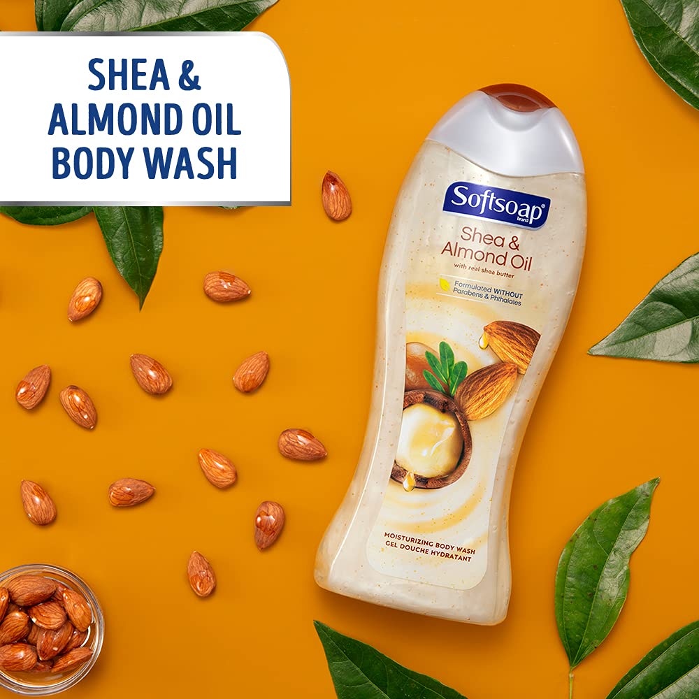 Softsoap Moisturizing Body Wash, Shea & Almond Oil - 20 Fluid Ounce (Pack of 2)