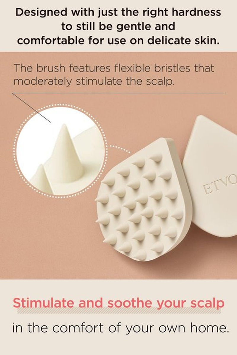 ETVOS Relaxing Massage Brush Matte Pink
