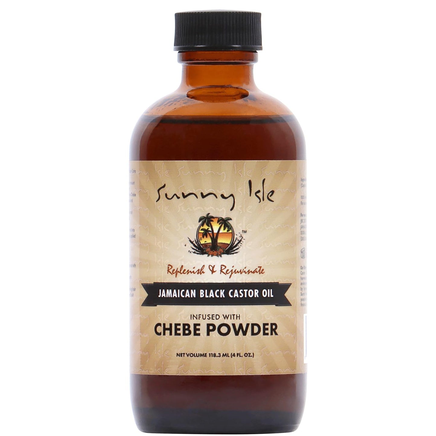 Sunny Isle Jamaican Black Castor Oil With Chebe Powder - For Hair Growth & Moisture - 4 oz